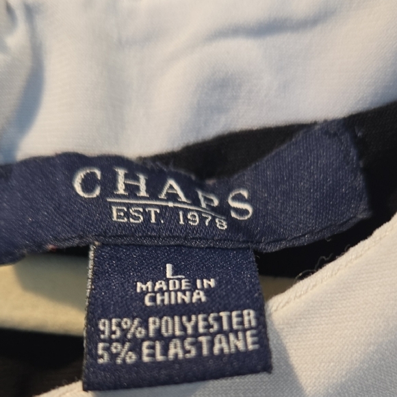 Chaps Black and White Long Sleeve Dress - Picture 2 of 9